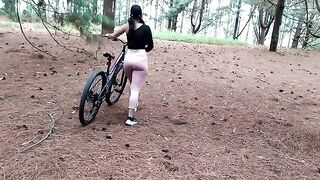 A bike ride turned into hard sex in the forest with a new friend for me