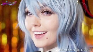 Cosplay Christmas with sweet Sia Siberia, showcasing her playful side in a solo performance