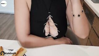 The girl is looking for excuses to get fucked by her neighbor