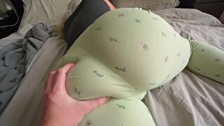 A thick ass girl got fucked sensually when her panties were on the side