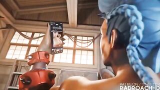 Junker Queen destroys Mei’s tight ass in intense 3D action