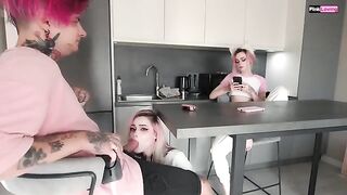 A couple went to change clothes, but the wife came at the wrong moment