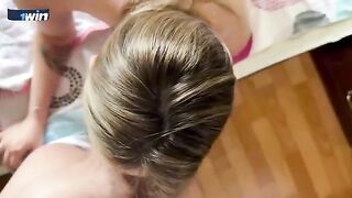 The stepson helped his stepmom with breakfast and received a reward