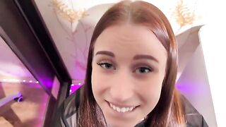 Sexual friend did a blowjob and got cum on face for debts