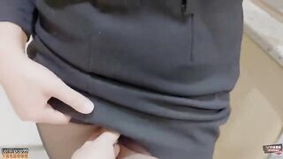 Babe fucks her Chinese colleague until he comes