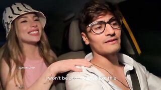 The bride-to-be Dani Ortiz ruins the cock of a taxi driver