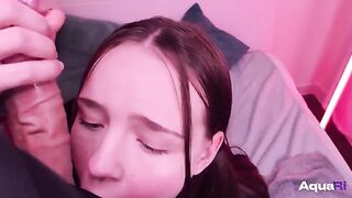 Schoolgirl savors the taste of a cock and comes up with more cum