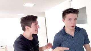 A busty woman organizes an orgy with her nephews in a homemade scene