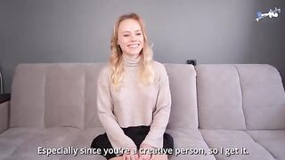 A girl with a big ass fell in love with porn and came to a casting