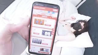 My big tits Chinese girl got caught jerking off and I fucked her to squirt