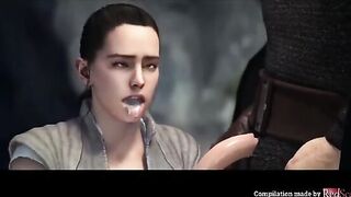 2021 Star Wars Compilation with Rey and other hot characters in action