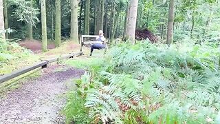 A hot jogger gets fucked outdoors in the woods during her exercise
