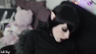 Mavis, the petite vampire from Hotel Transylvania, takes her very first BJ