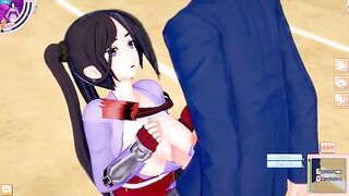 Game Koikatsu! Yamato Mikoto's big tits action