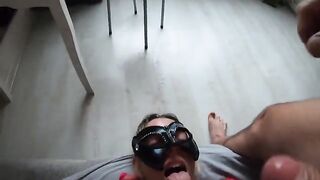 An incredibly hot woman performs intense anal sex and rimming twice