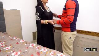 Desi Pari was fucked by her step-cousin step-brother using dirty Hindi talk