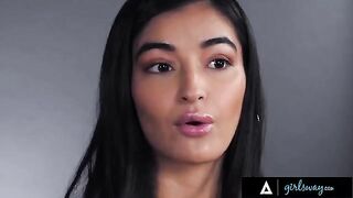 Petite babes Emily Willis and Jane Wilde share a passionate oral treat