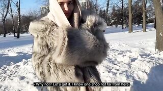 Fur coat, hot slut, doggy style, and a walk with the dog