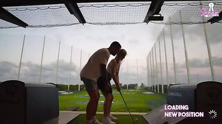 A rough sex night after a golf date with a hot blonde