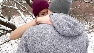 A husband shared his wife’s pussy with his friend during a snowstorm
