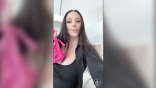 Busty brunette gets fucked in the hotel room by a cheating Aussie