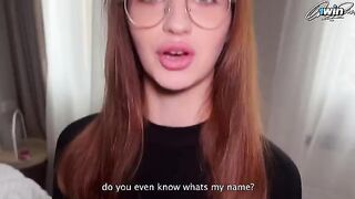 A slim girl with glasses gets fucked by her stepdad in a steamy scene