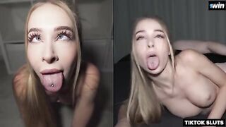 A girl messaged us on TikTok - Extra Tight Teen Loves Rough Doggy Fucking