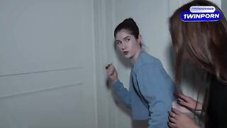 The curious stepdaughters secretly watched their step-parents and felt the same desire