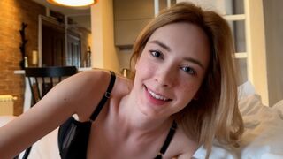 A young girl has sex with her boyfriend early in the morning
