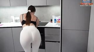 A cleaning lady polished the cock of a horny house owner