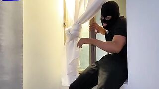 A masked thief broke into the house of sexy Latina Lina Henao and they fucked