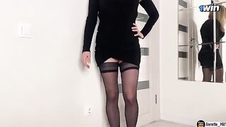 A stepmom checked the size of my cock after our conversation