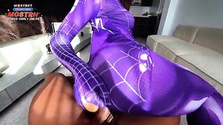 Mary J steals Miles Morales' powers with multiple creampies