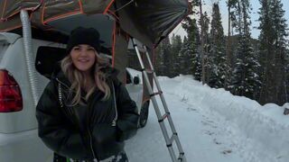 Babe seduced me in her tent while my GF was asleep