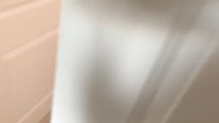 Spying on the hot goth step sister with big natural tits