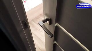 I was spying for my stepsister, she found me and sucked my dick