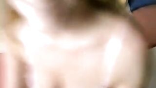 A sexy girl with glasses fucked at her home