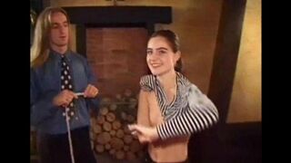 A girl with a large bush has sex, showcasing her unique charm in this feedee brunette video