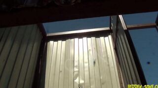 A girl was recorded in the cabin without her knowledge on the beach