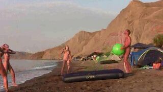 A badminton game in nude form is very exciting to watch
