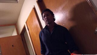 A hot chick has sex in the bar with a young guy