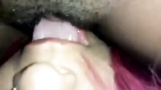The cameraman made the hairy Latin girl lick her pussy on camera