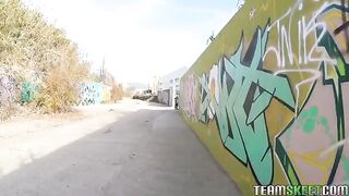 A man clung to a passer-by and fucked her on the street