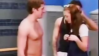 A schoolgirl got lost and ended up in the male locker room