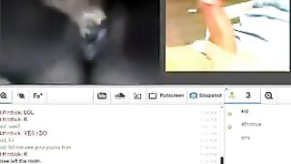A wife has fun with her husband using a webcam to broadcast their intimate moments