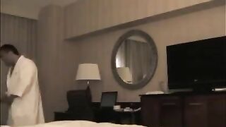 A young guy brought a prostitute to the hotel room to fuck