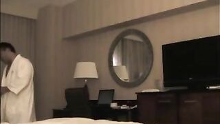 A young guy brought a prostitute to the hotel room to fuck