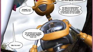 Robot office lady gets coworker to get her off (Animated Comic)