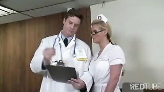 The doctor examined the girl and fucked her in the ass