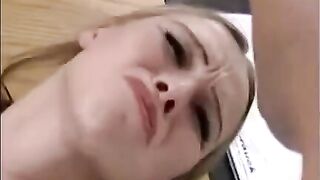 A hand with a member at the same time fucks a girl hard